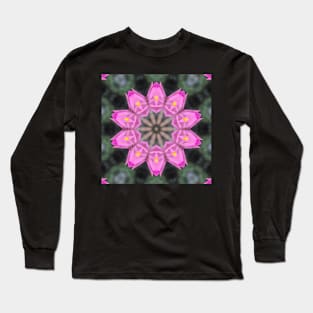 Zinnia Flower Kaleidoscope Pattern (Seamless) 6 Long Sleeve T-Shirt